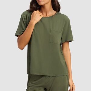 Cozy Earth Olive Lounge Tee Size XS